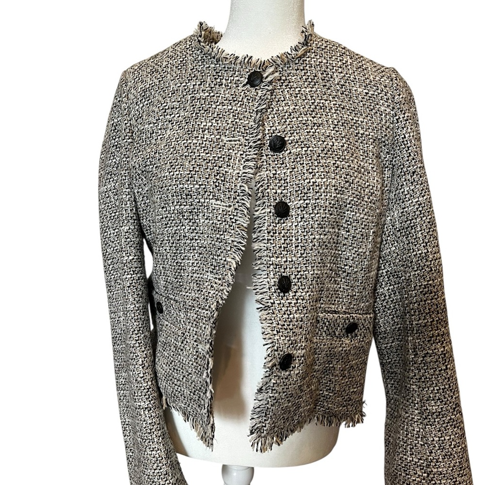NWT Rag & Bone Black and White Carmen Tweed Blazer - Picture 2 of 10